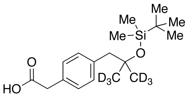 rac 2-(tert-Butyldimethylsilyloxy)-Alpha-desmethyl Ibuprofen-d6 - image 1