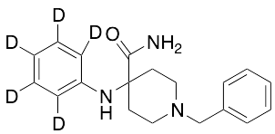 4-(Phenylamino)-1-benzyl-4-piperidinecarboxamide-d5 - image 1