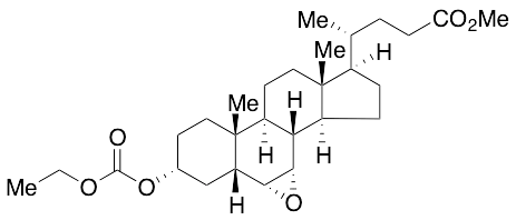 (3Alpha,5Beta,6Alpha,7Alpha)-6,7-Epoxy-3-[(ethoxycarbonyl)oxy]cholan-24-oic Acid Methyl Ester - image 1