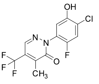 2-(4-Chloro-2-fluoro-5-hydroxyphenyl)-4-methyl-5-(trifluoromethyl)-3(2H)-pyridazinone - image 1