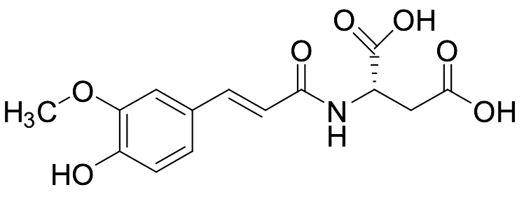 N-[(2E)-3-(4-Hydroxy-3-methoxyphenyl)-1-oxo-2-propen-1-yl]-L-aspartic Acid (~98%) - image 1