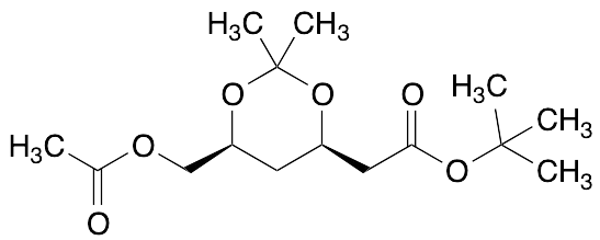 Tert-butyl 2-[(4R,6S)-2,2-Dimethyl-6-[(methylcarbonyloxy)methyl]-1,3-dioxan-4-yl]acetate - image 1