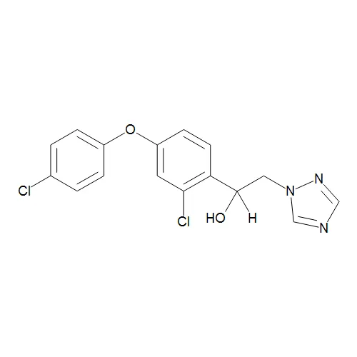 1-(2-Chloro-4-(4-chlorophenoxy)phenyl)-2-(1H-1,2,4-triazol-1-yl)ethan-1-ol - image 1