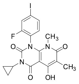 3-Cyclopropyl-1-(2-fluoro-4-iodophenyl)-5-hydroxy-6,8-dimethylpyrido[2,3-d]pyrimidine-2,4,7-trione - image 1