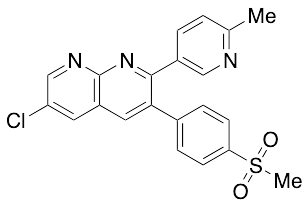 6-Chloro-2-(6-methyl-3-pyridinyl)-3-[4-(methylsulfonyl)phenyl]-1,8-naphthyridine - image 1