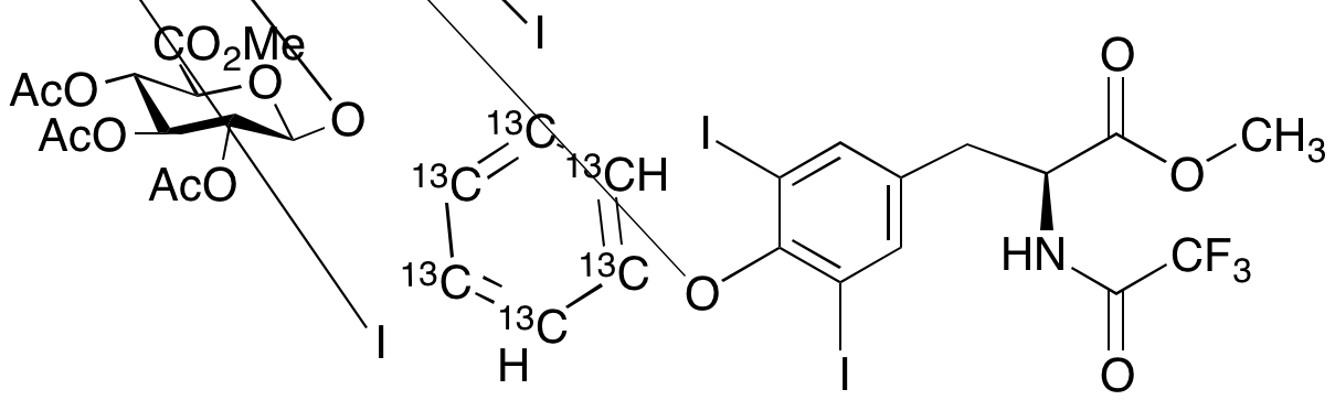 N-(Trifluoroacetyl)-thyroxine-13C6 4’-O-Beta-D-Glucuronide Triacetate Dimethyl Ester - image 1