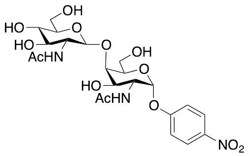 p-Nitrophenyl 2-Acetamido-2-deoxy-(4-O-2-acetamido-2-deoxy-Beta-D-glucopyranosyl)-Alpha-D-galactopyr - image 1