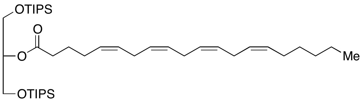 (5Z,8Z,11Z,14Z)-2-[[Tris(1-methylethyl)silyl]oxy]-5,8,11,14-eicosatetraenoic Acid 1-[[[Tris(1-methylethyl)silyl]oxy]methyl]ethyl Ester - image 1