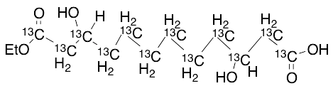 3,10-Dihydroxydodecanedioic-13C12 Acid 1-Ethyl Ester - image 1