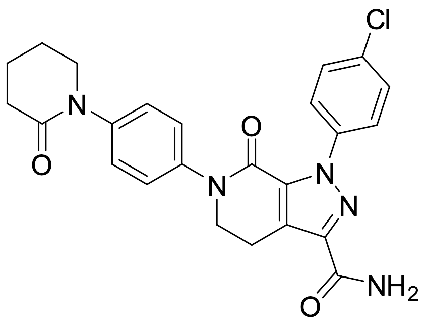 1-(4-Chlorophenyl)-7-oxo-6-[4-(2-oxopiperidin-1-yl)phenyl]-4,5-dihydropyrazolo[3,4-c]pyridine-3-carboxamide - image 1