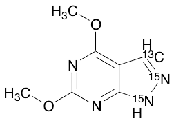 4,6-Dimethoxy-1H-pyrazolo[3,4-d]pyrimidine-13C,15N2 - image 1