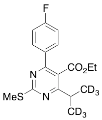 [4-(4-Fluorophenyl)-6-(1-methylethyl)-2-(methylsulfinyl)-5-pyrimidinyl]-ethyl Ester-d6 - image 1