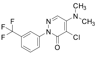 4-Chloro-5-(dimethylamino)-2-(3-(trifluoromethyl)phenyl)pyridazin-3(2H)-one - image 1