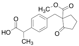 2-(4-((1-(Methoxycarbonyl)-2-oxocyclopentyl)methyl)phenyl)propanoic Acid - image 1