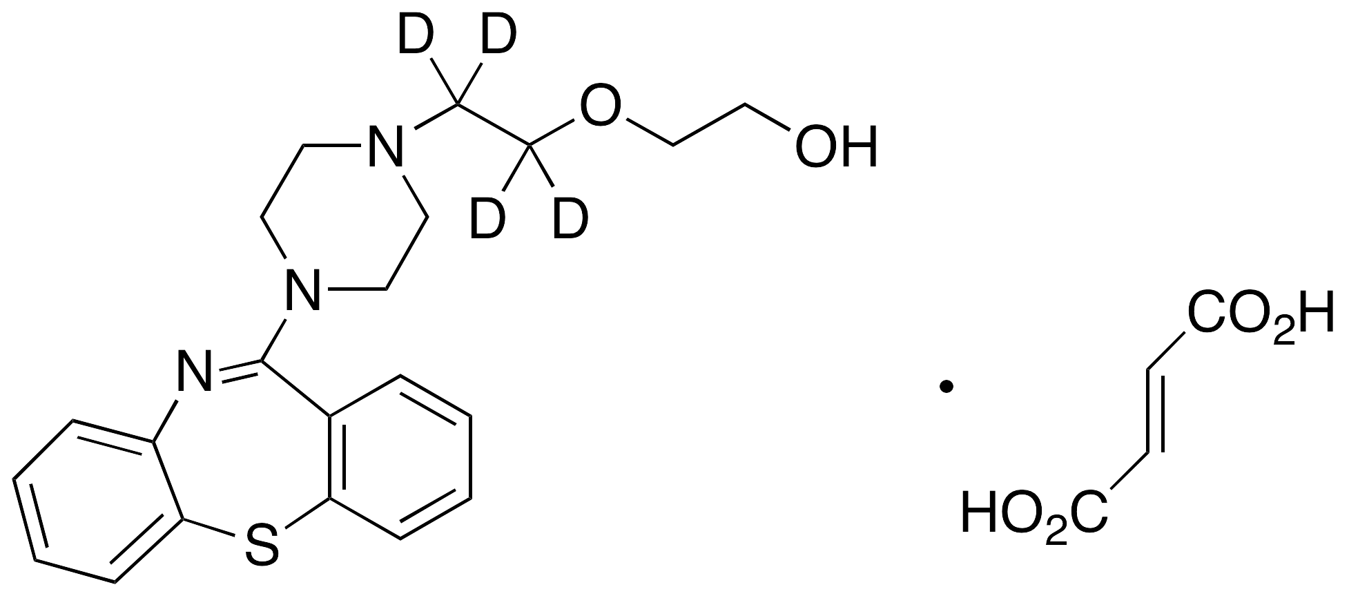 Quetiapine-d4 Fumarate - image 1