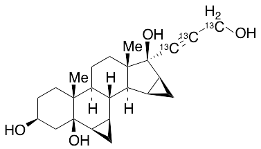 17-(3-Hydroxy-1-propynyl-13C3)-6Beta,7Beta:15Beta,16Beta-dimethyleneandrostane-3Beta,5Beta,17Beta-triol - image 1