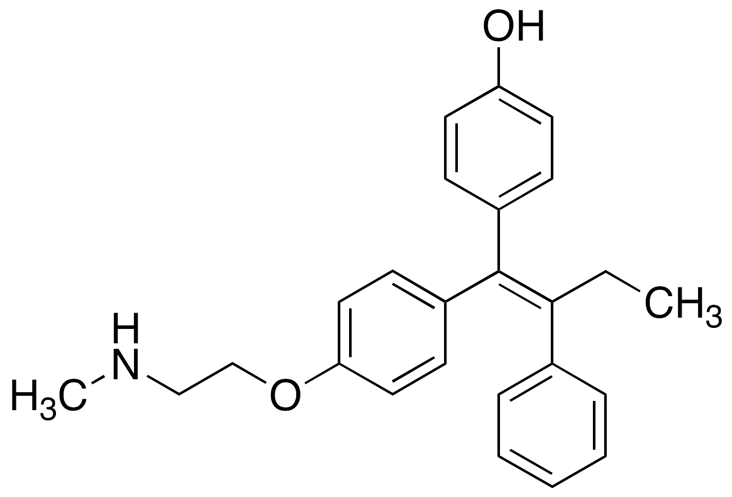 (Z)-4-Hydroxy-N-desmethyl Tamoxifen (contains up to 10% E isomer) - image 1