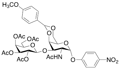 2-Acetamido-2-deoxy-4,6-O-(4-methoxybenzylidene)-3-O-(2,3,4,6-tetra-O-acetyl-Beta-D-galactopyranosyl)-4-nitrophenyl-Alpha-D-galactopyranoside - image 1