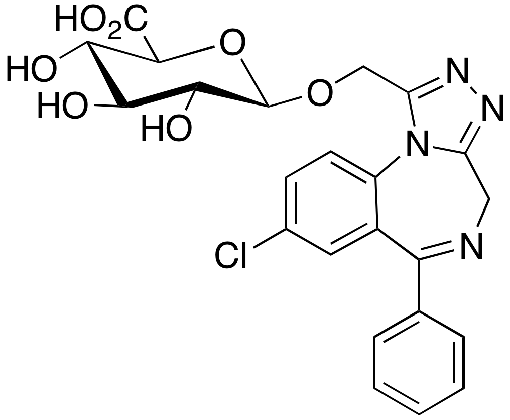 1-Hydroxy Alprazolam Beta-D-Glucuronide (>80%) - image 1