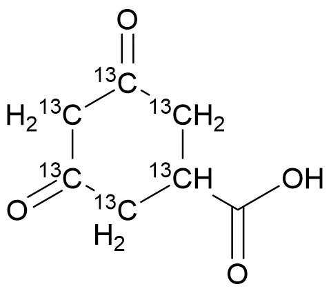 3,5-Dioxocyclohexane-1-carboxylic-1,2,3,4,5,6-13C6 Acid - image 1