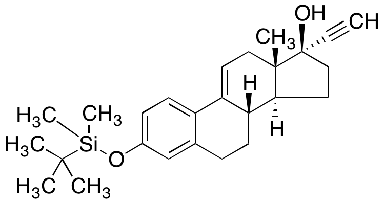 3-(tert-Butyldimethylsiloxy)-9,11-dehydro-19-nor-17a-pregna-1,3,5(10)-trien-20-yn-17-ol - image 1