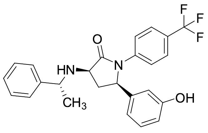 (3R,5R)-5-(3-Hydroxyphenyl)-3-[[(1R)-1-phenylethyl]amino]-1-[4-(trifluoromethyl)phenyl]-2-pyrrolidinone - image 1