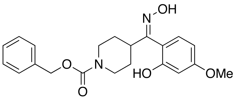 (Z)-2-(5-Methoxy)phenol 4-(N-Benzyloxycarbonyl)piperidinyl-methanone Oxime - image 1
