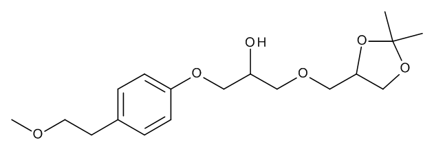 1-[(2,2-Dimethyl-1,3-dioxolan-4-yl)methoxy]-3-[4-(2-methoxyethyl)phenoxy]-2-propanol - image 1