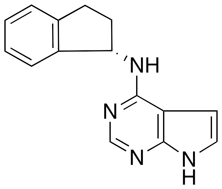 N-[(1S)-2,3-Dihydro-1H-inden-1-yl]-7H-pyrrolo[2,3-d]pyrimidin-4-amine - image 1