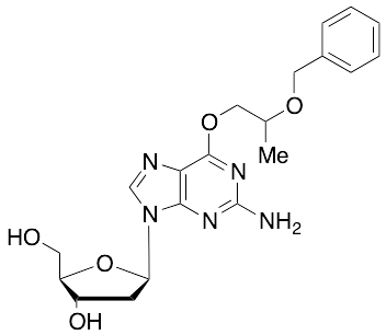 (2R,3S,5R)-5-(2-Amino-6-(2-(benzyloxy)propoxy)-9H-purin-9-yl)-2-(hydroxymethyl)tetrahydrofuran-3-ol - image 1