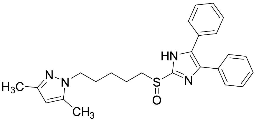 1-[5-[(4,5-Diphenyl-1H-imidazol-2-yl)sulfinyl]pentyl]-3,5-dimethyl-1H-pyrazole - image 1