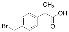 2-[4-(Bromomethyl)phenyl]propionic Acid - image 1