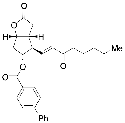 (3aR,4R,5R,6aS)-Hexahydro-2-oxo-4-[(1E)-3-oxo-1-octen-1-yl]-2H-cyclopenta[b]furan-5-yl Ester [1,1’-Biphenyl]-4-carboxylic Acid - image 1