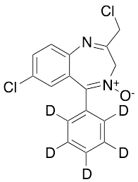 7-Chloro-2-(chloromethyl)-5-phenyl-3H-benzo[e][1,4]diazepine 4-oxide-d5 - image 1