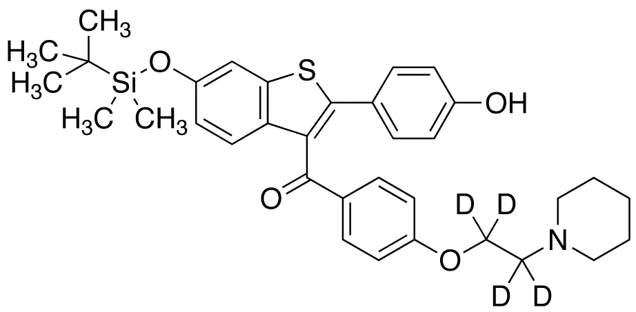 6-tert-Butyldimethylsilyl-4’-hydroxy Raloxifene-d4 - image 1