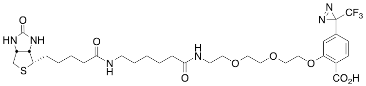 2-[2-[2-[2-[6-(Biotinylaminohexanoyl]aminoethoxy]ethoxy]ethoxy]-4-[3-(trifluoromethyl)-3H-diazirin-3-yl]benzoic Acid - image 1