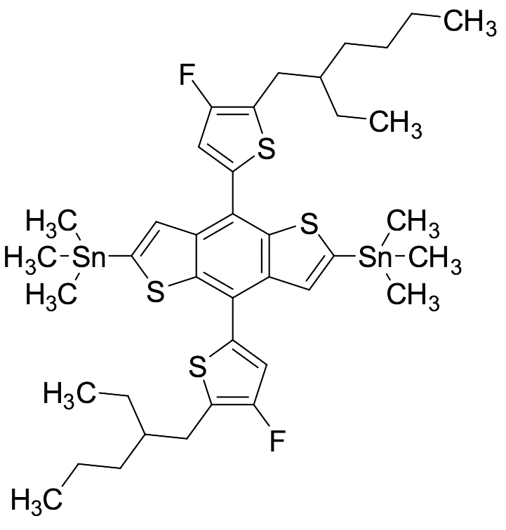 1,1'-[4-[5-(2-Ethylhexyl)-4-fluoro-2-thienyl]-8-[5-(2-ethylpentyl)-4-fluoro-2-thienyl]benzo[1,2-b:4,5-b']dithiophene-2,6-diyl]bis[1,1,1-trimethyl-stannane - image 1