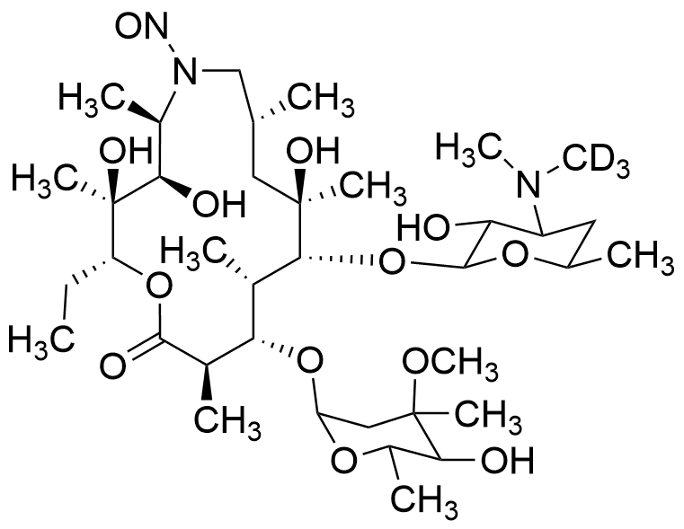 3'-N-Demethyl-3'-N-(Methyl-D3) N-desmethyl-N-Nitroso Azithromycin - image 1