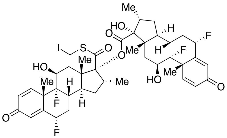 22-Desfluoro-22-iodofluticasone Dimer Impurity - image 1