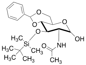 2-(Acetylamino)-2-deoxy-3-O-[(1,1-dimethylethyl)dimethylsilyl]-4,6-O-[(R)-phenylmethylene]-D-glucose - image 1