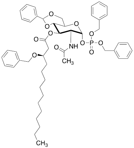 [3(R)]-2-(Acetylamino)-2-deoxy-4,6-O-(phenylmethylene)-Alpha-D-glucopyranose 1-[Bis(phenylmethyl) Phosphate] 3-[3-(Phenylmethoxy)tetradecanoate] - image 1