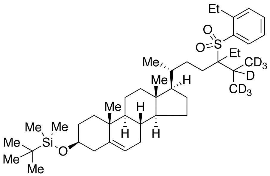 3-O-tert-Butyldimethylsilyl-24-ethyl-24-((2-ethyl)phenylsulfonyl)-cholest-5-ene-3-ol-d7 - image 1