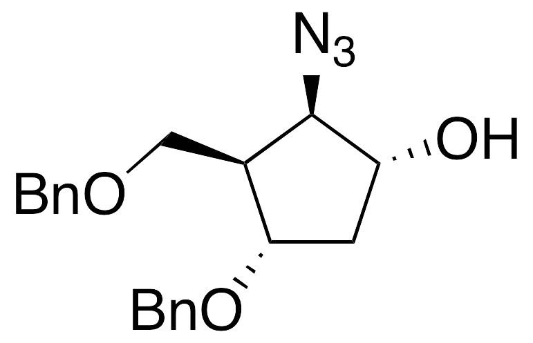 (1R,2R,3R,5S)-2-Azido-4-(phenylmethoxy)-3-[(phenylmethoxy)methyl]-cyclopentanol - image 1