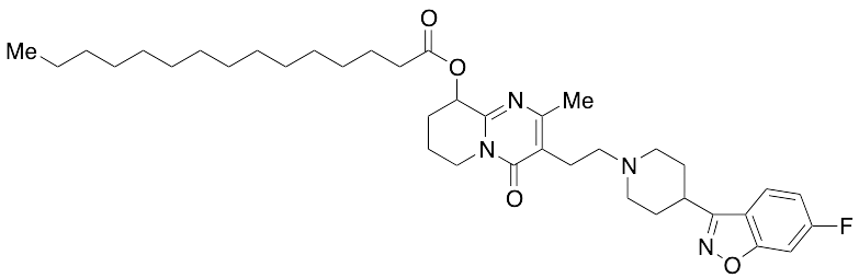 Pentadecanoic Acid 3-[2-[4-(6-Fluoro-1,2-benzisoxazol-3-yl)-1-piperidinyl]ethyl]-6,7,8,9-tetrahydro-2-methyl-4-oxo-4H-pyrido[1,2-a]pyrimidin-9-yl Ester - image 1