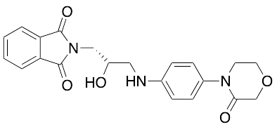 2-[(2S)-2-Hydroxy-3-[[4-(3-oxo-4-morpholinyl)phenyl]amino]propyl]-1H-isoindole-1,3(2H)-dione - image 1