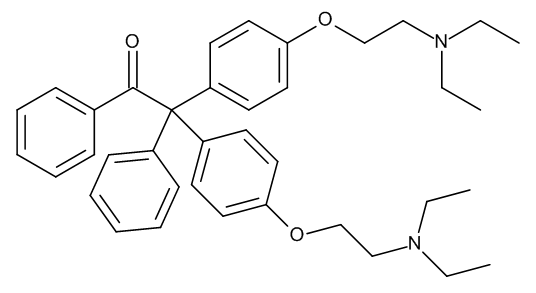 2,2-Bis[4-[2-(diethylamino)ethoxy]phenyl]-1,2-diphenylethanone Dihydrochloride - image 1