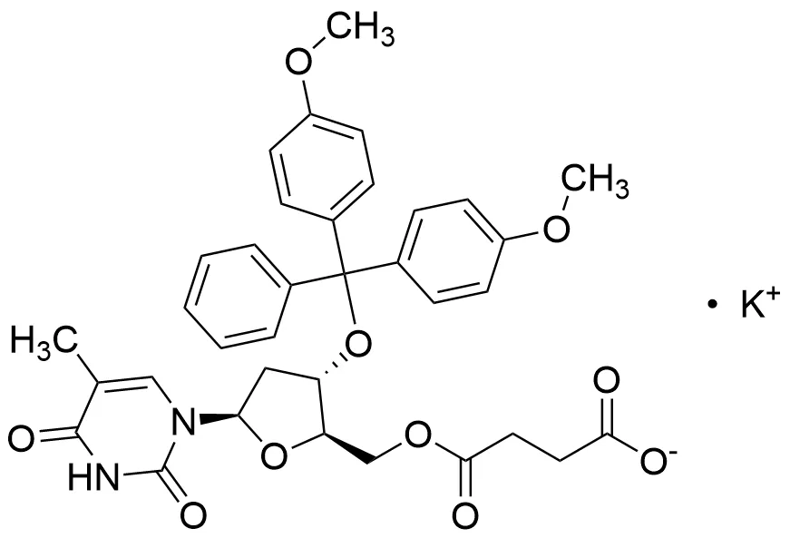5’-O-(Hemisuccinate)-3'-O-Dimethoxytrityl-thymidine Potassium - image 1