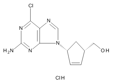 (1S,4R)-4-(2-Amino-6-chloro-9H-purin-9-yl)-2-cyclopentene-1-methanol Hydrochloride - image 1