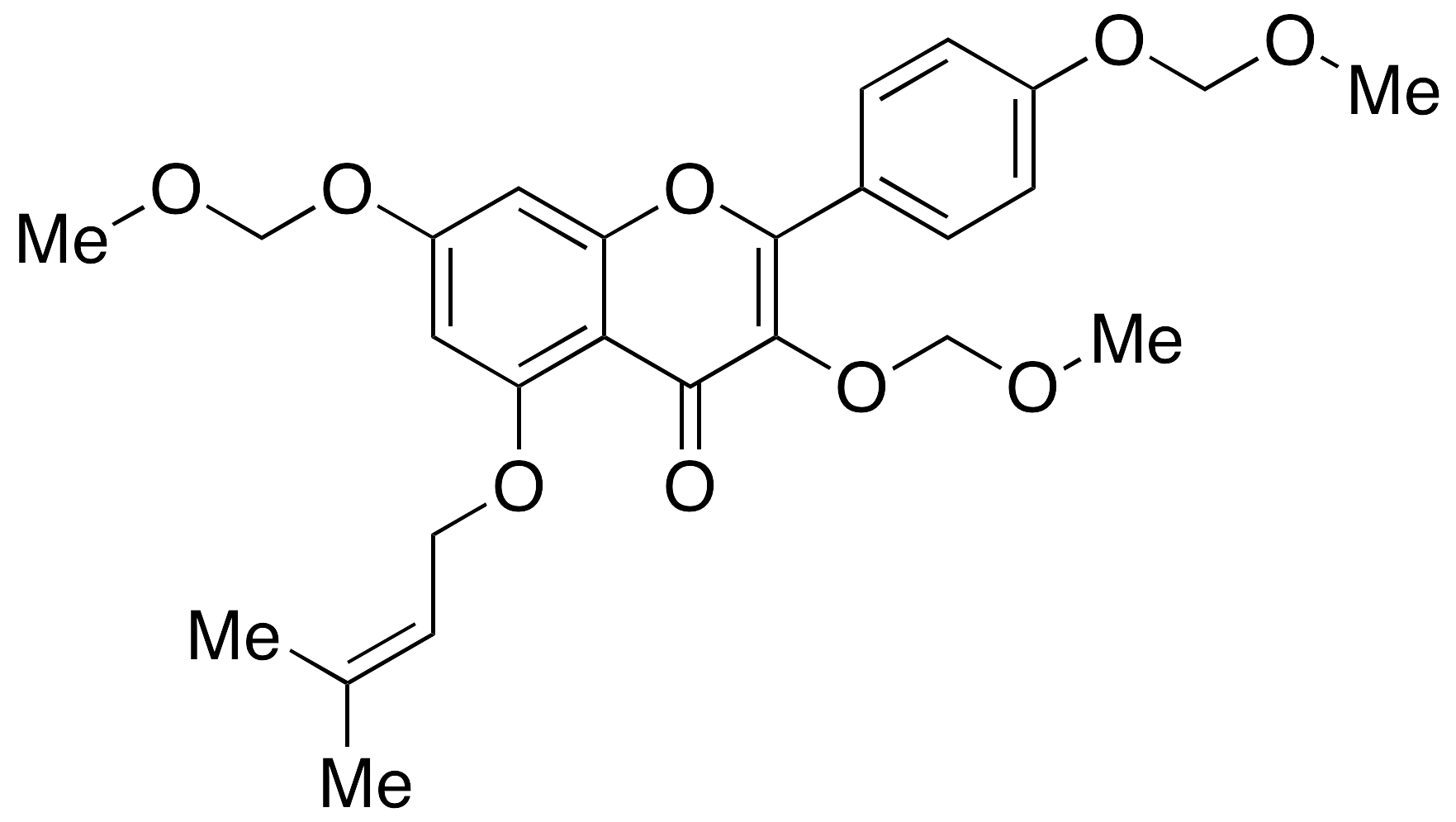 5-O-(3-Methyl-2-butenyl) Kaempferol Tri-O-methoxymethyl Ether - image 1