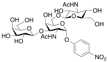 4-Nitrophenyl 2-Acetamido-6-O-(2-acetamido-2-deoxy-Beta-D-glucopyranosyl) -3-O-(Beta-D-galactopyrano - image 1